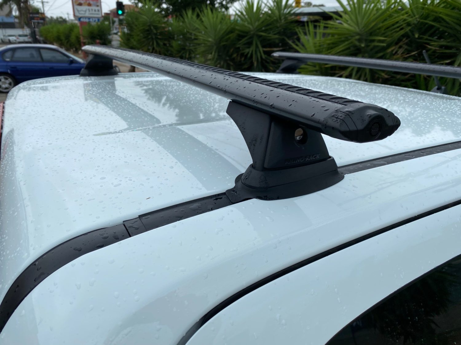 Isuzu DMax Dual Cab 2020 Rhino Black Vortex Roof Racks (2020 on) Roof